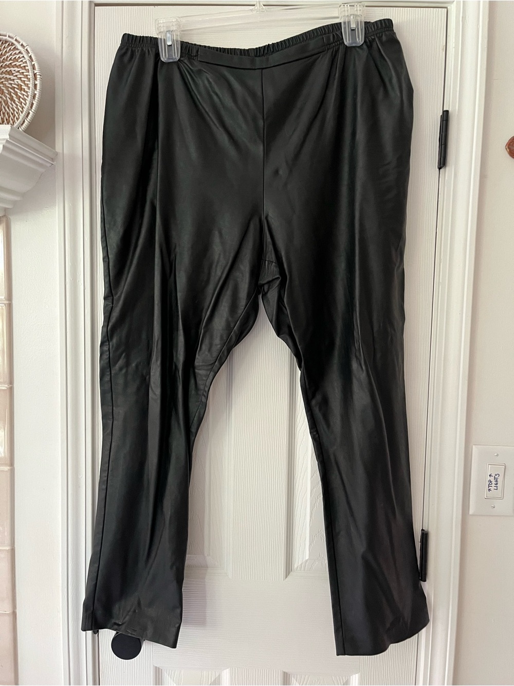 Caroline Rose Black Vegan Leather Trousers. Worn Once.